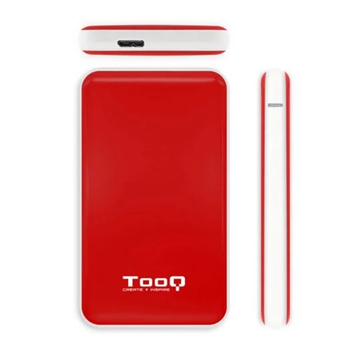 CARCASA DISCO DURO TOOQ TQE-2528R 2.5" SATA3 MICRO USB ROJA