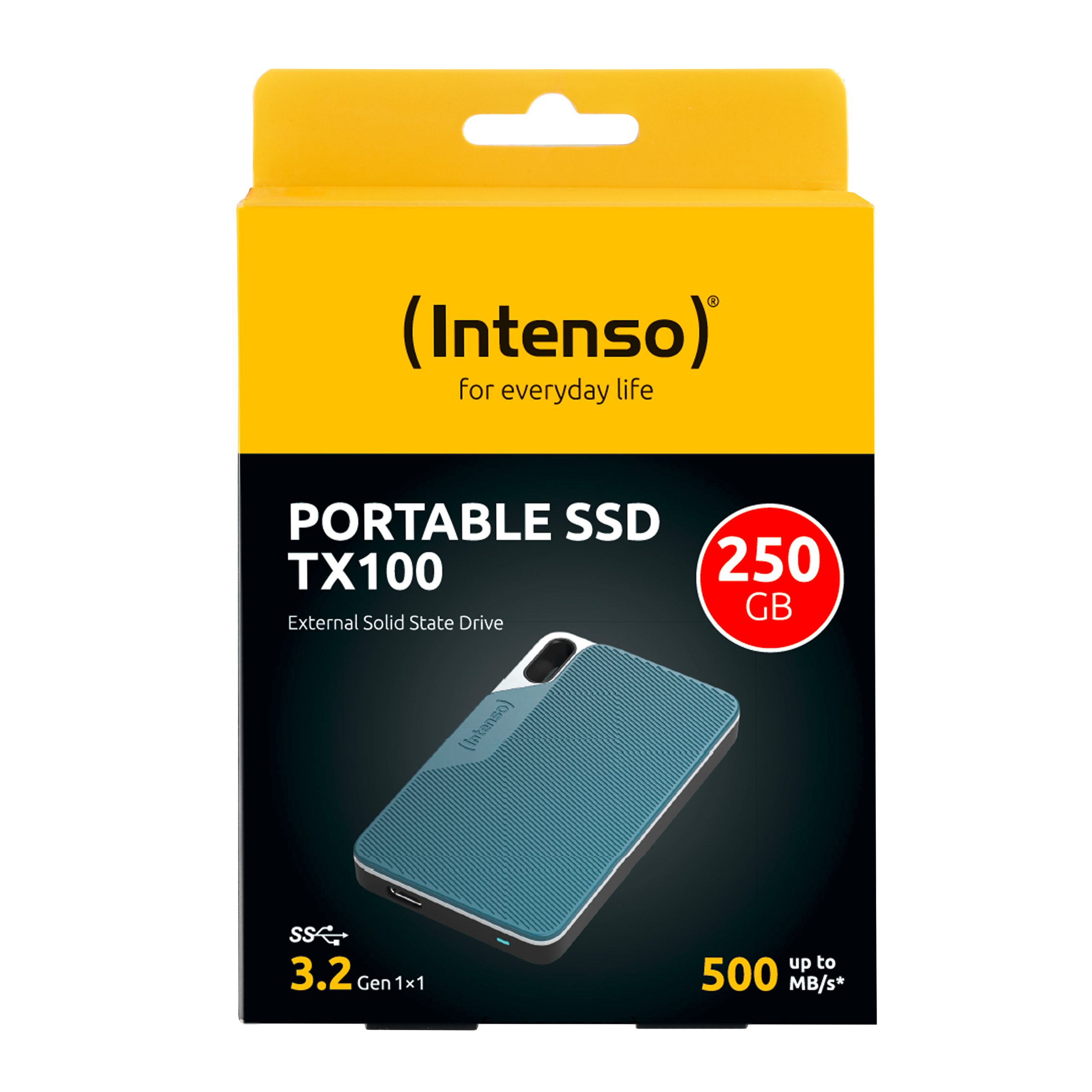 DISCO DURO EXTERNO SOLIDO SSD INTENSO TX100 250GB USB TIPO C