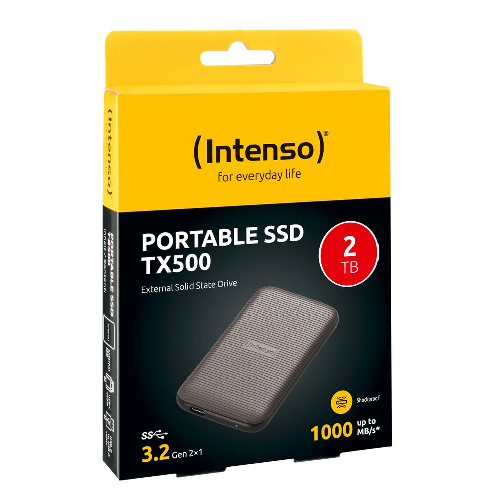DISCO DURO EXTERNO SOLIDO SSD INTENSO TX500 2TB USB-C