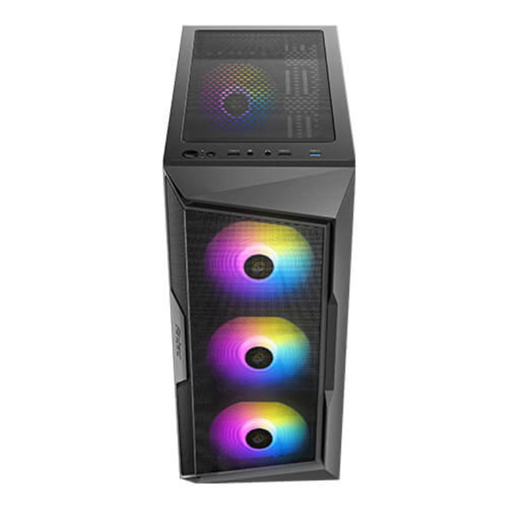 CAJA ORDENADOR GAMING ANTEX AX61 MICRO ATX ARGB CRISTAL TEMPLADO NEGRO