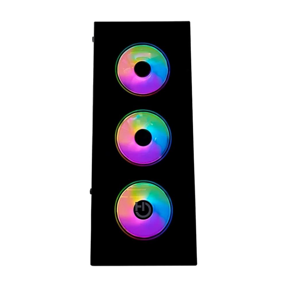 CAJA ORDENADOR GAMING HIDITEC Z20-AURA ARGB ATX CRISTAL TEMPLADO NEGRO