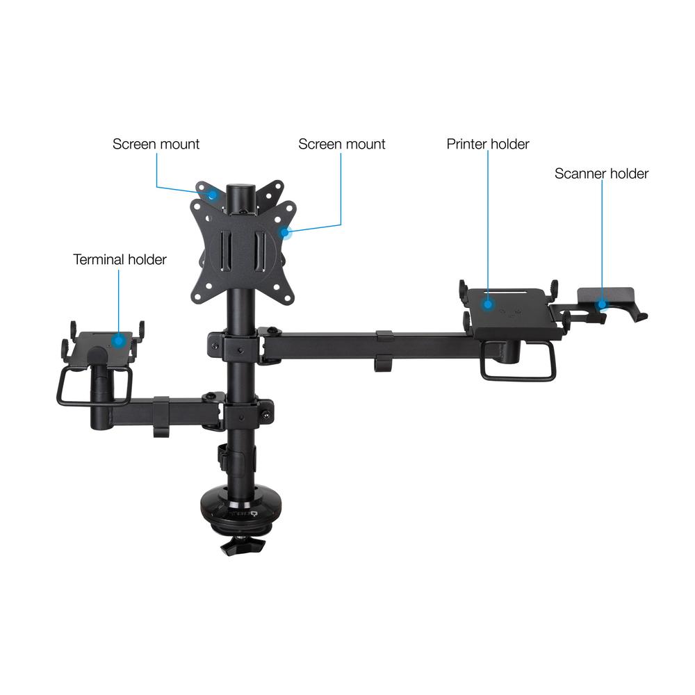 SOPORTE MESA TOOQ HASTA 32" VESA 100 X 100 MAX 9KG/BRAZO