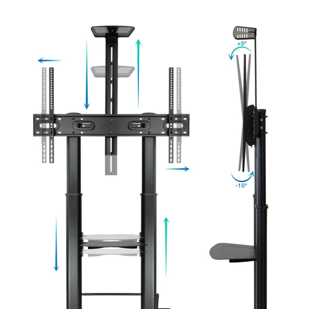 SOPORTE SUELO CON RUEDAS TOOQ HASTA 100" VESA 1000 X 600 MAX 100KG