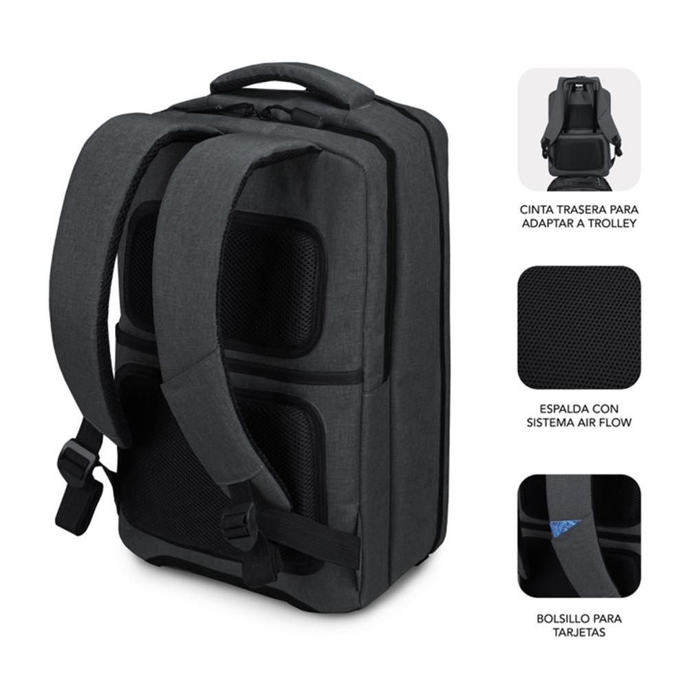 MOCHILA PARA PORTATIL SUBBLIM TRAVELLER AIRPADDING 15.6" GRIS
