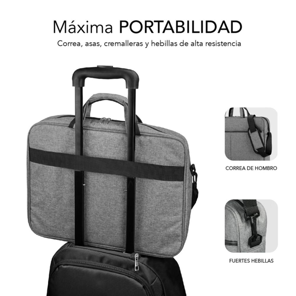 MALETIN PARA PORTATIL SUBBLIM ELITE LAPTOP 15.6" GRIS