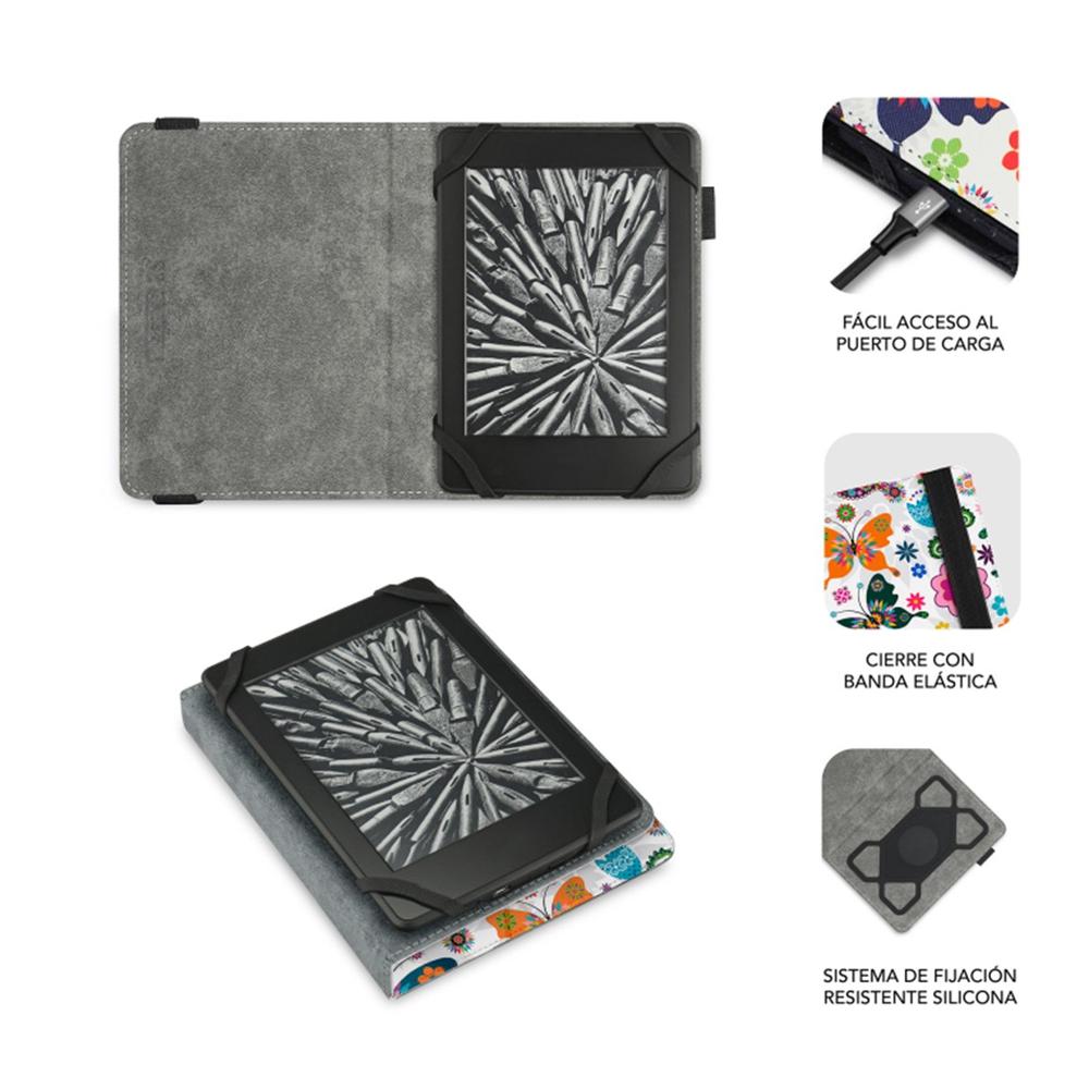 FUNDA SUBBLIM CLEVER EBOOK CASE 6" MARIPOSAS