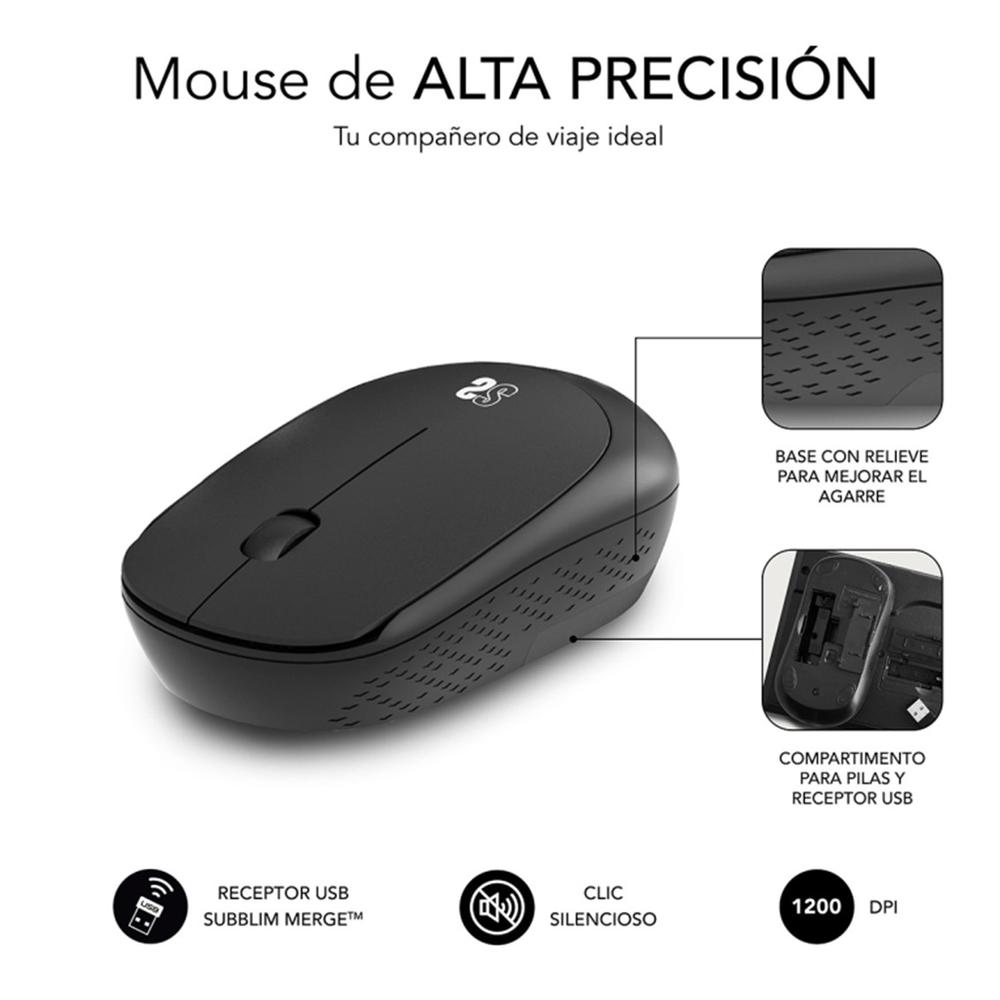 RATON INALAMBRICO SUBBLIM BUSINESS PLUS NEGRO