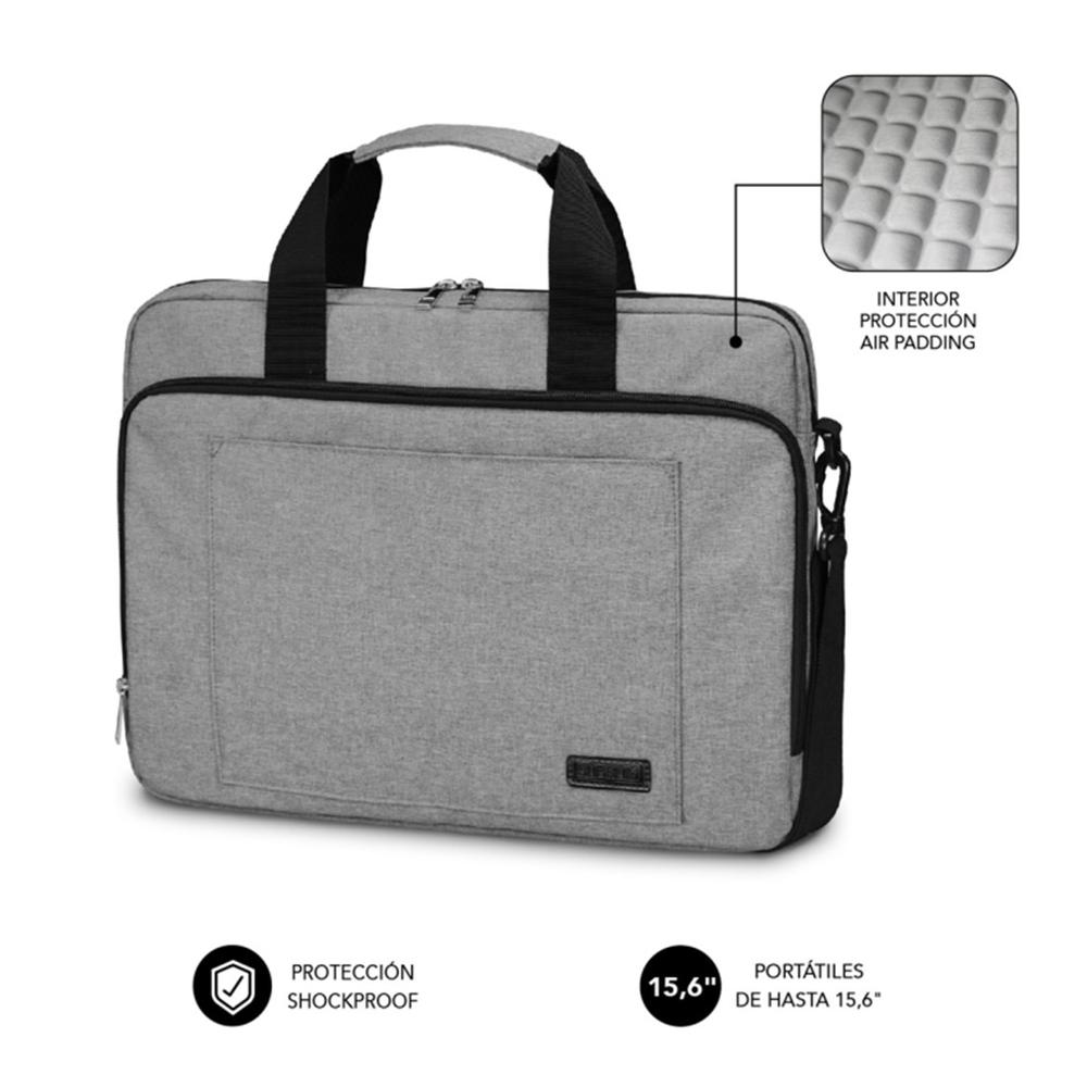 MALETIN PARA PORTATIL SUBBLIM AIR PADDING 15.6" GRIS