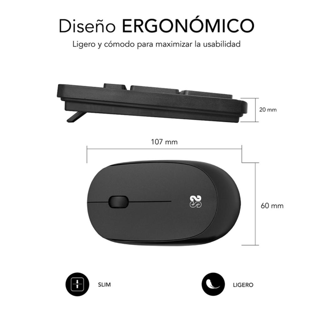 TECLADO + RATON SUBBLIM SUBKBC-CSSW10 INALAMBRICO