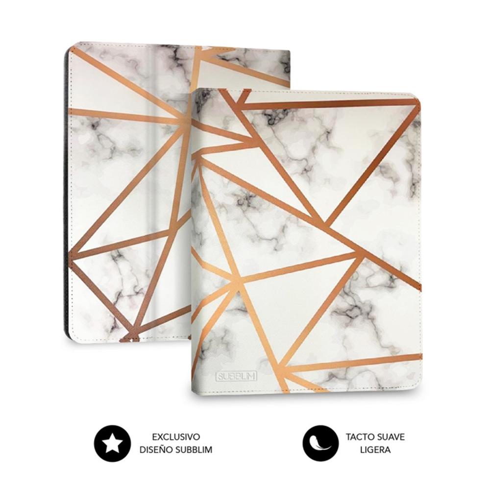 FUNDA SUBBLIM SUBKT5-BTTW10 PARA TABLET 11" TRENDY MARMOL BLANCO