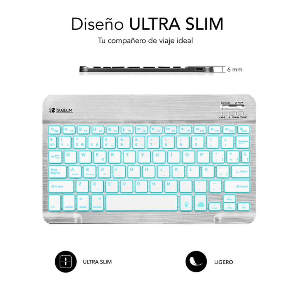 TECLADO TABLET SUBBLIM SUB-KBT-SMBL30 INALAMBRICO