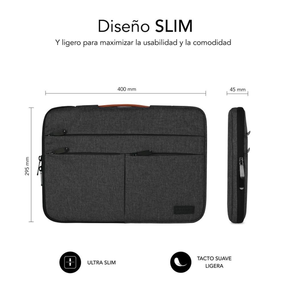 FUNDA SUBBLIM AIR PADDING 360 SLEEVE PARA PORTATIL 15.6" DARK GREY