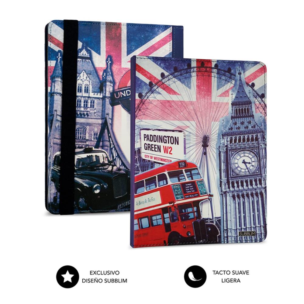 FUNDA + TECLADO SUBBLIM KEYTAB USB TIPO C 10.1" ENGLAND