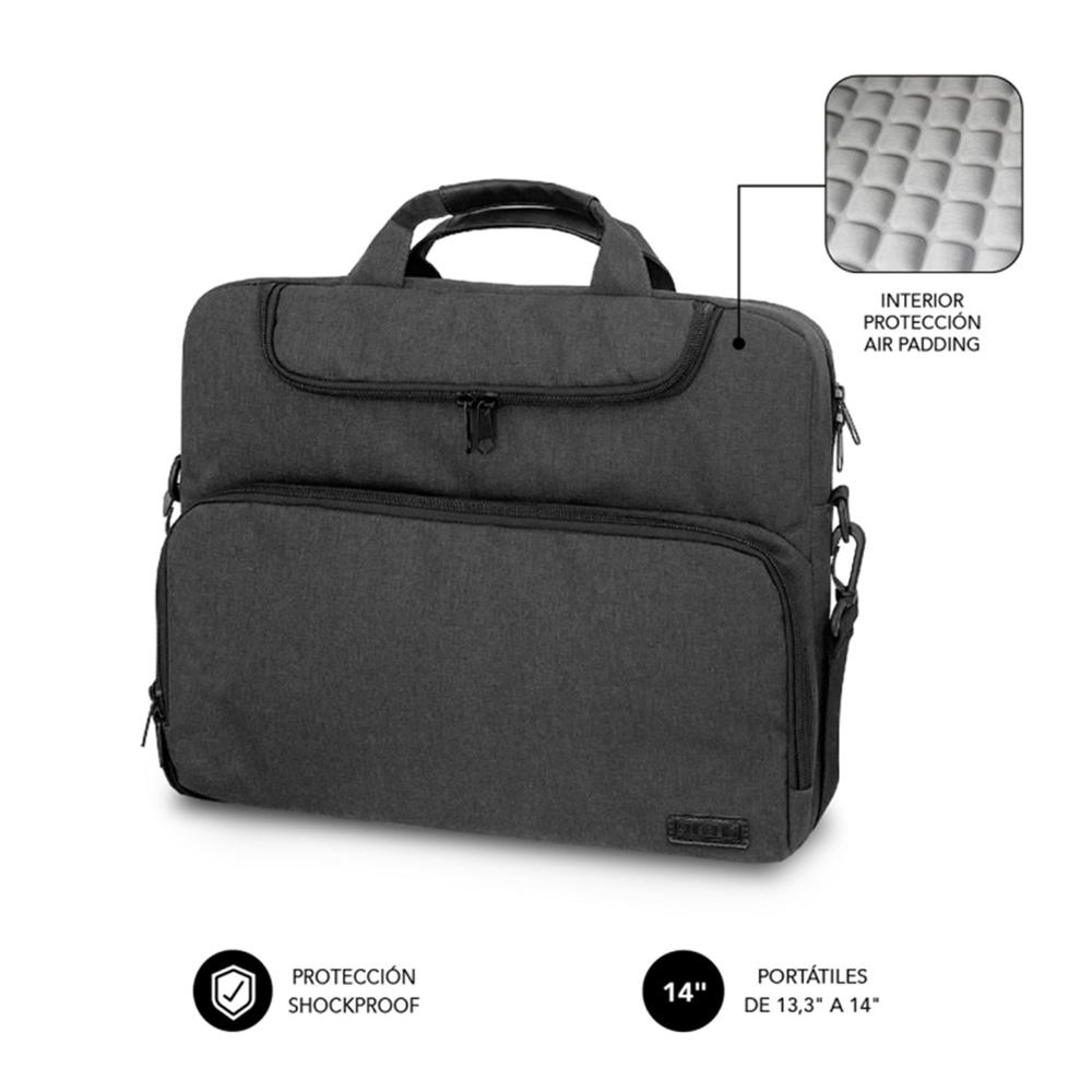 MALETIN SUBBLIM AIR PADDING PARA PORTATIL 13.3"-14" DARK GREY