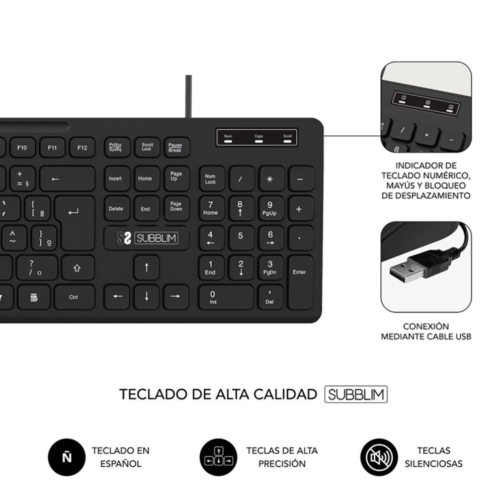 TECLADO SUBBLIM SUBKBC-0SSK50