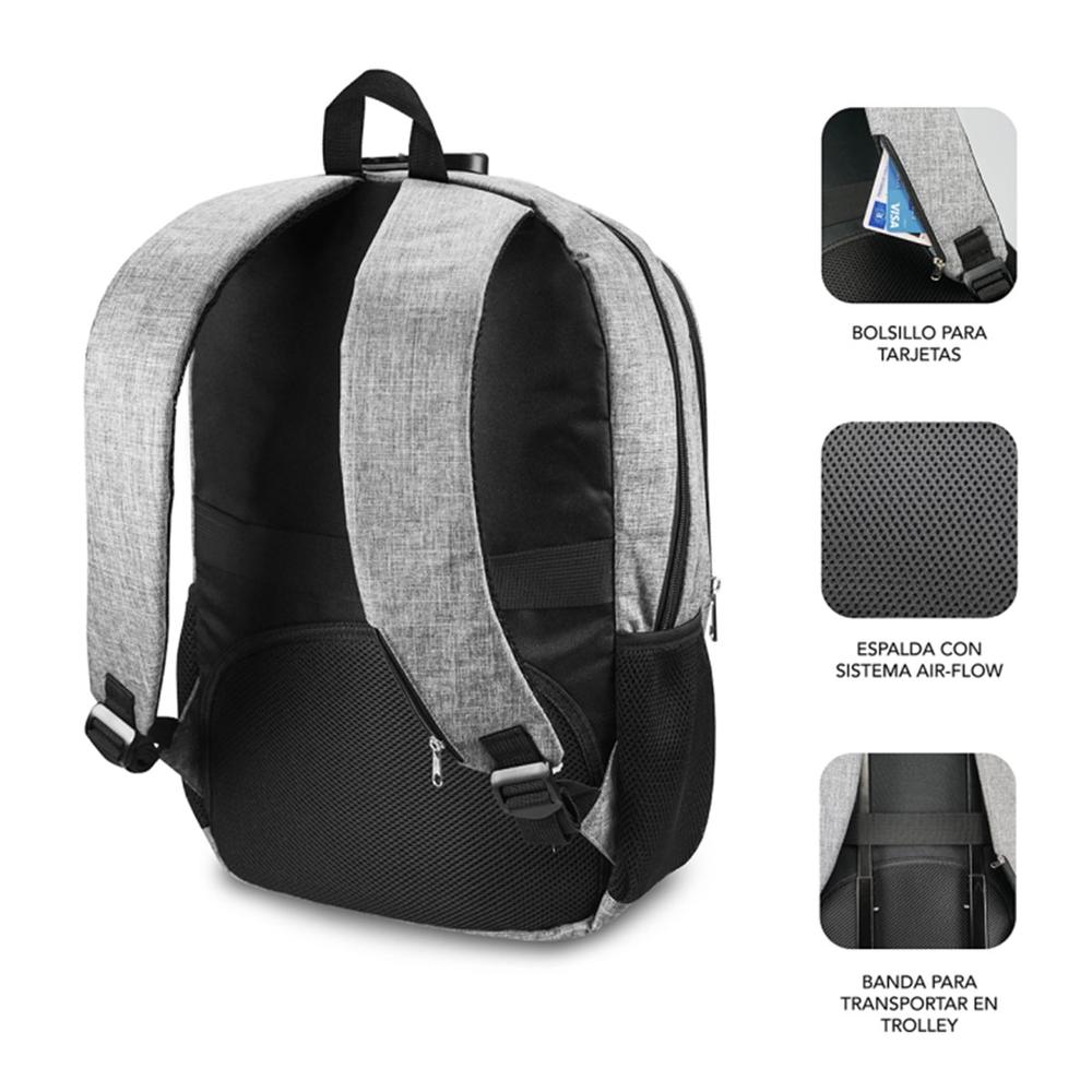 MOCHILA SUBBLIM URBAN LOCK PARA PORTATIL 16" GRIS