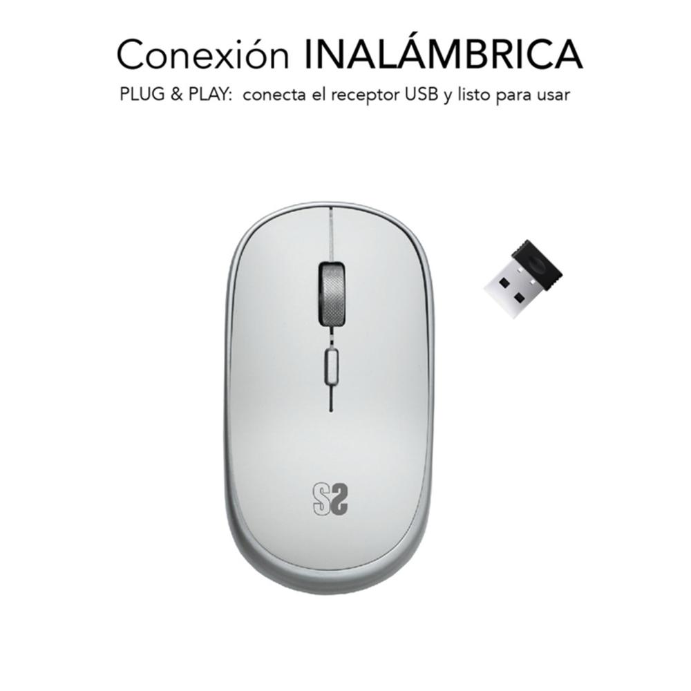 RATON INALAMBRICO SUBBLIM SUBMO-RFM0001 PLATA