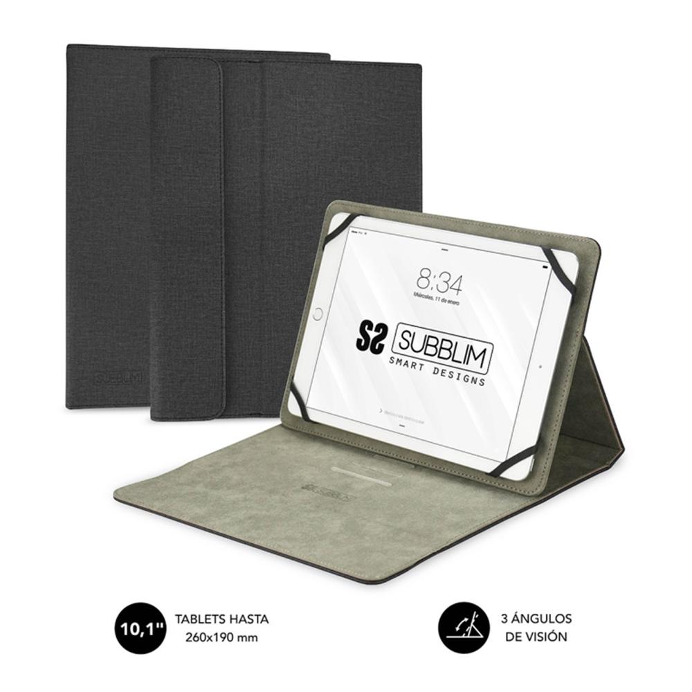 FUNDA SUBBLIM CLEVER STAND PARA TABLET CASE 10.1" NEGRO