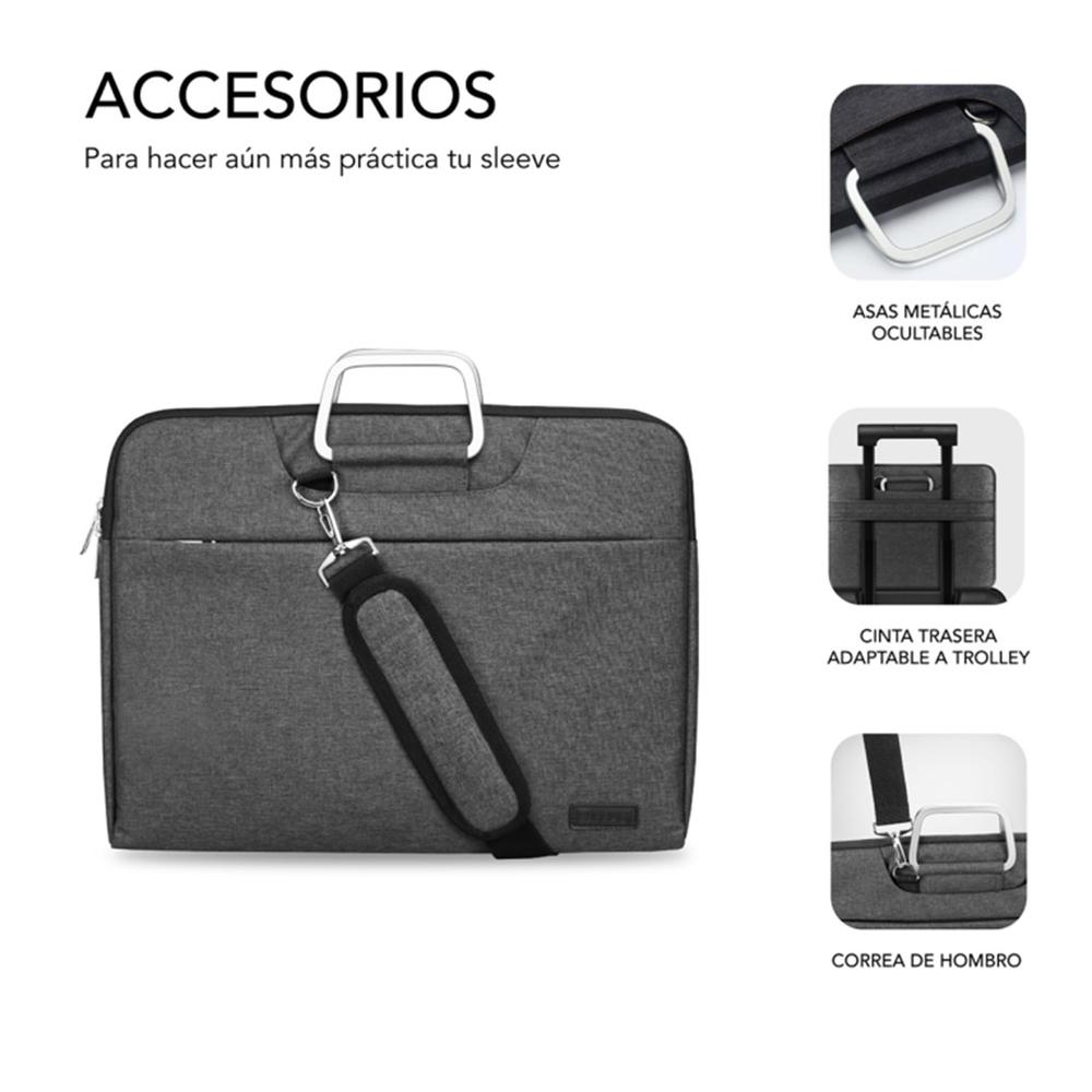 FUNDA SUBBLIM BUSINESS LAPTOP SLEEVE PARA PORTATIL 15.6" GRIS