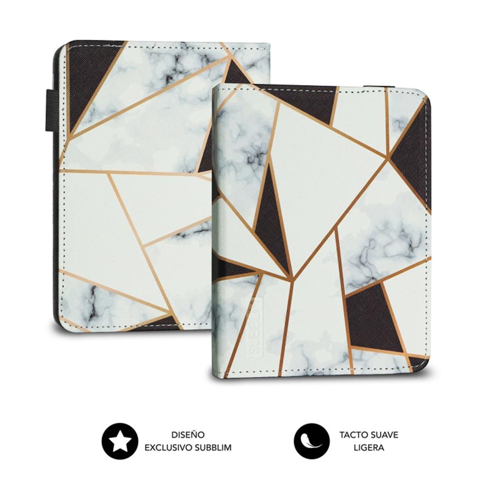 FUNDA SUBBLIM CLEVER EBOOK CASE 6" MARMOL NEGRO