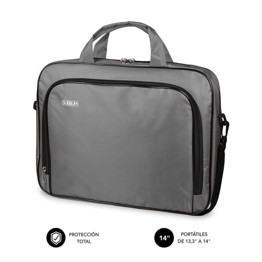 MALETIN SUBBLIM OXFORD PARA PORTATIL 13.3"-14" GRIS