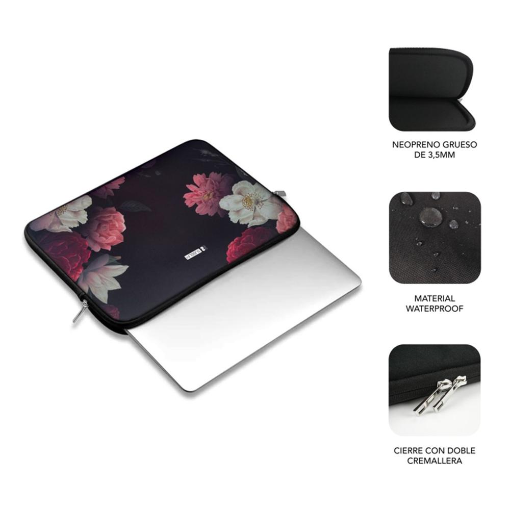 FUNDA SUBBLIM TRENDY SLEEVE PARA PORTATIL 15.6" NEO FLOWERS