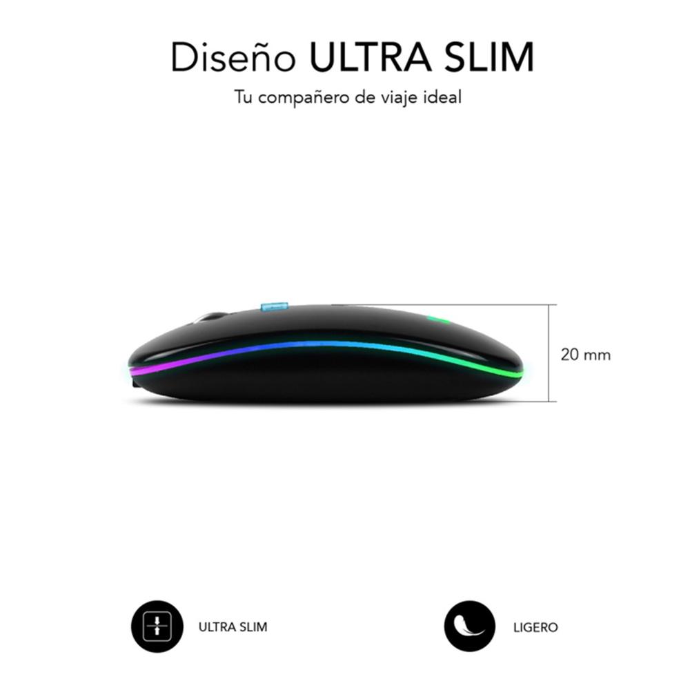 RATON INALAMBRICO SUBBLIM SUBMO-LDFLAT1 NEGRO