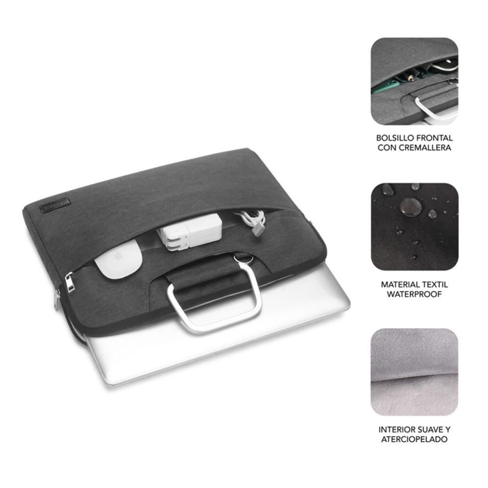 FUNDA SUBBLIM BUSINESS LAPTOP SLEEVE PARA PORTATIL 13.3"-14" GRIS