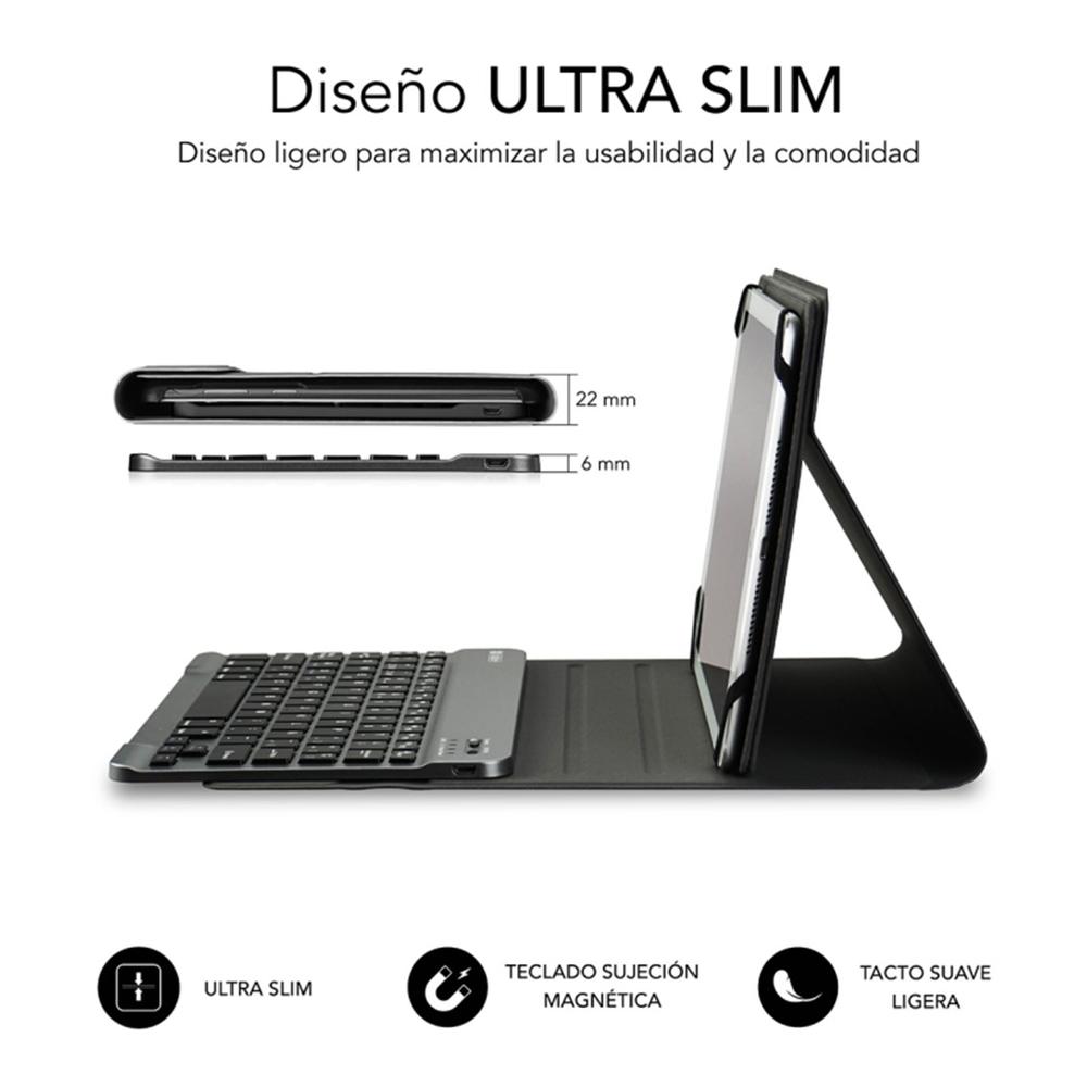 FUNDA TABLET SUBBLIM KEYTAB PRO PARA TABLET 10.1" GRIS