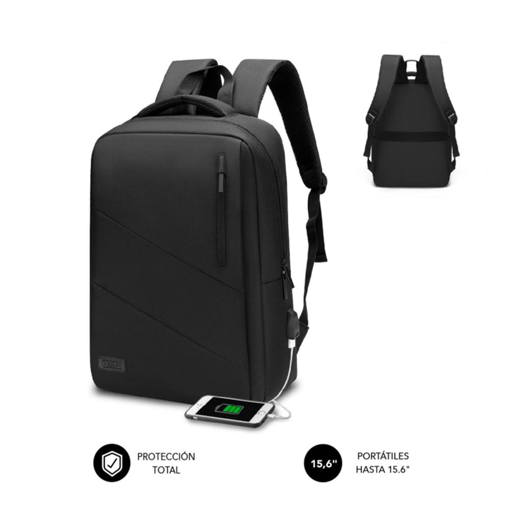 MOCHILA SUBBLIM CITY BACKPACK PARA PORTATIL 15.6" NEGRO