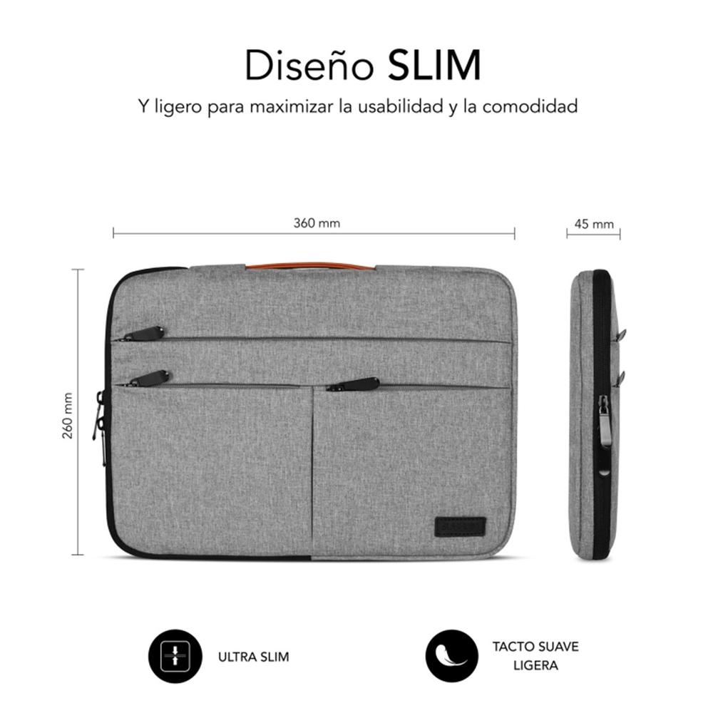 FUNDA SUBBLIM AIR PADDING 360 SLEEVE PARA PORTATIL 13.3"-14" GRIS