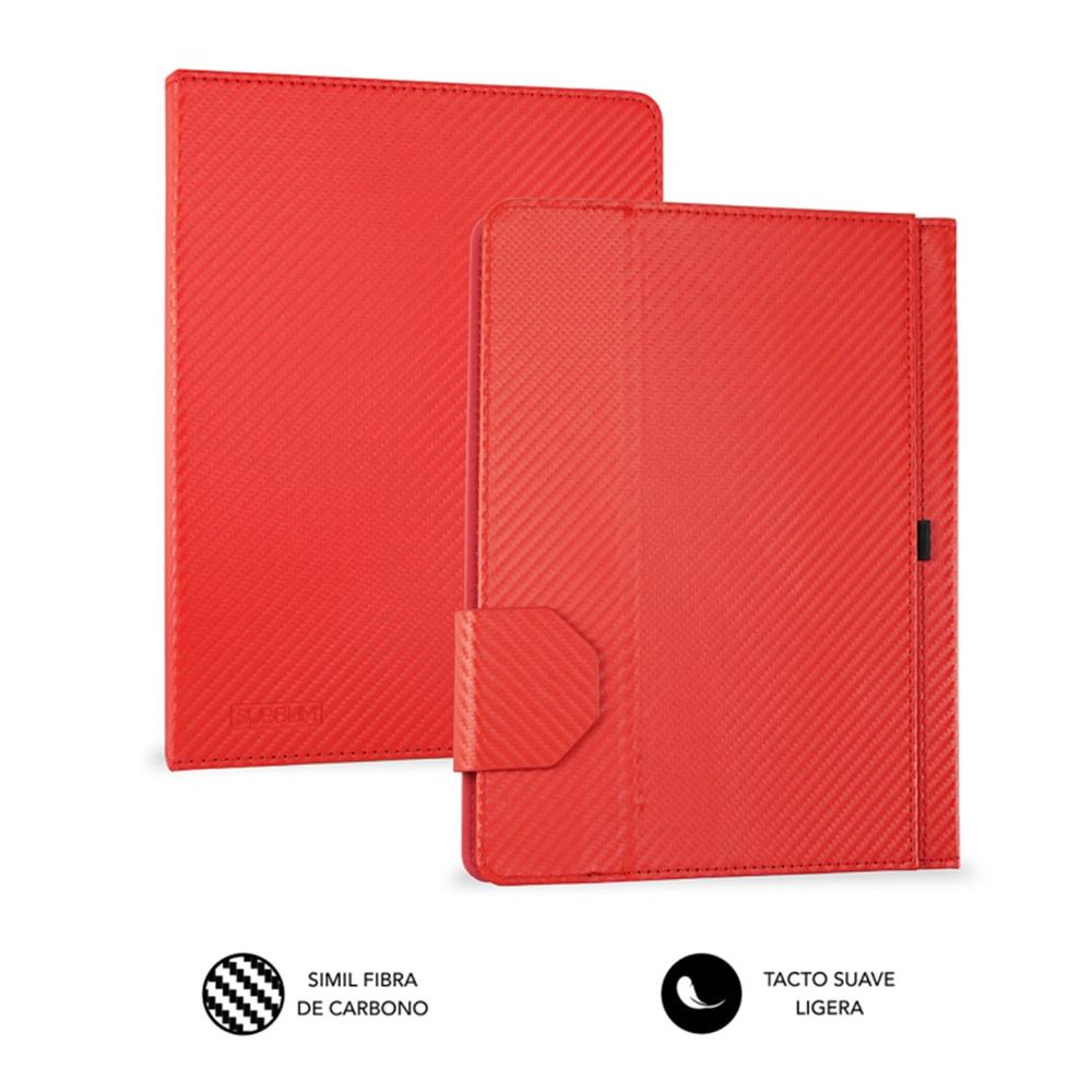 FUNDA + TECLADO SUBBLIM KEYTAB PRO PARA TABLET 10.1" ROJO