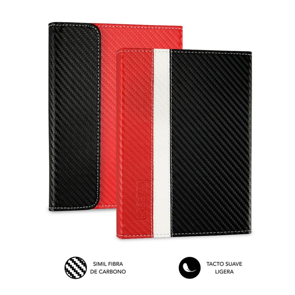 FUNDA SUBBLIM CLEVER EBOOK CASE 6" ROJO/NEGRO/BLANCO