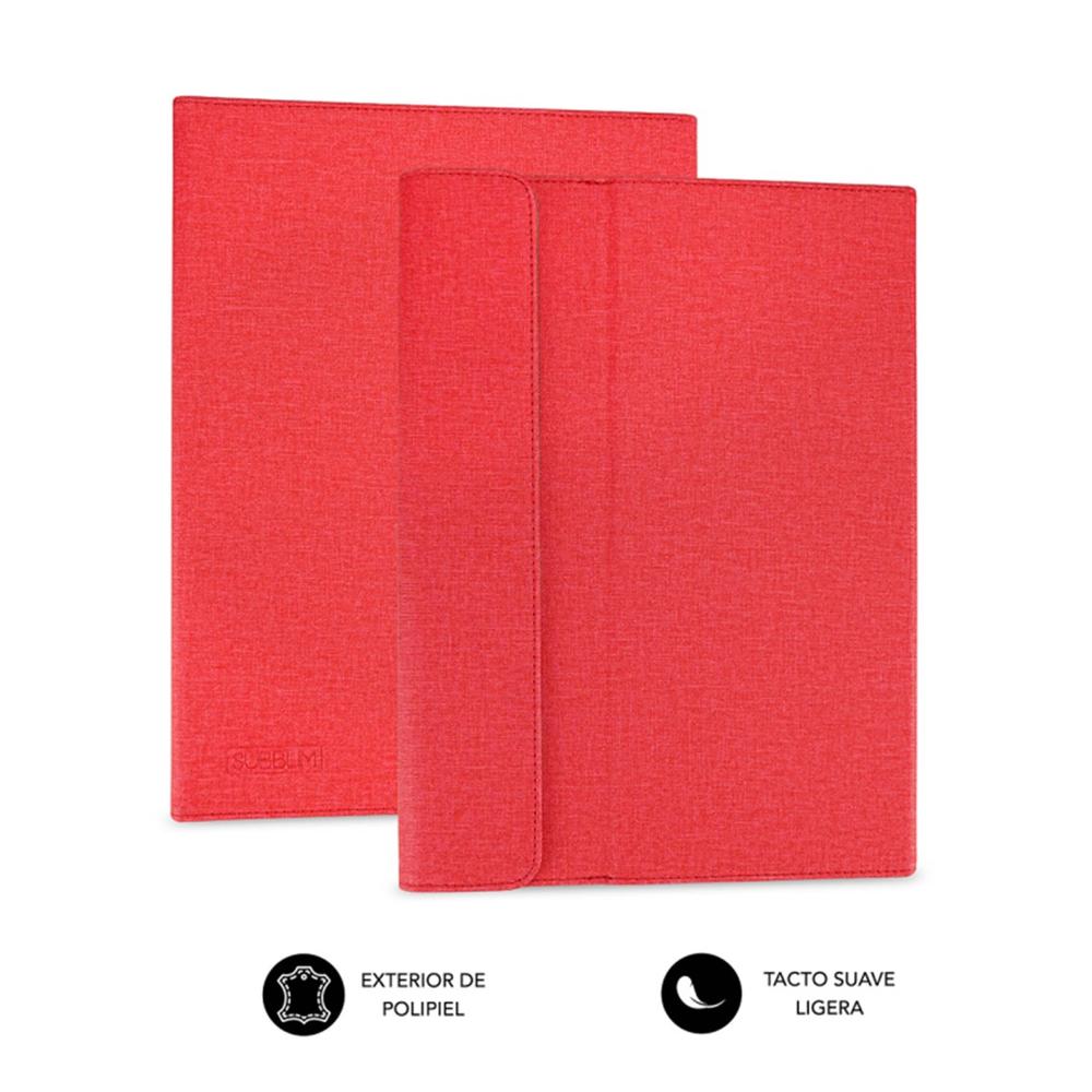 FUNDA SUBBLIM CLEVER PARA STAND TABLET 10.1" ROJO