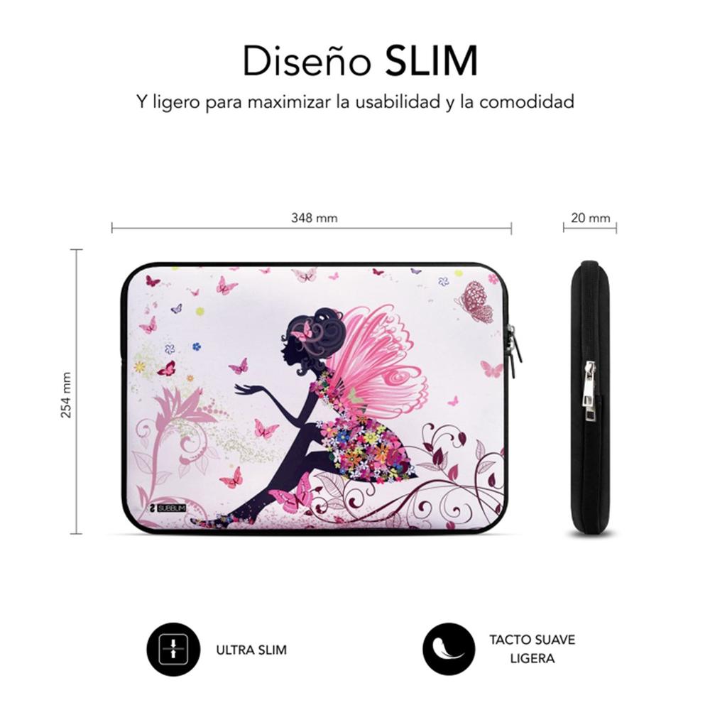 FUNDA SUBBLIM TRENDY SLEEVE PARA PORTATIL 13.3"-14" NEO HADA