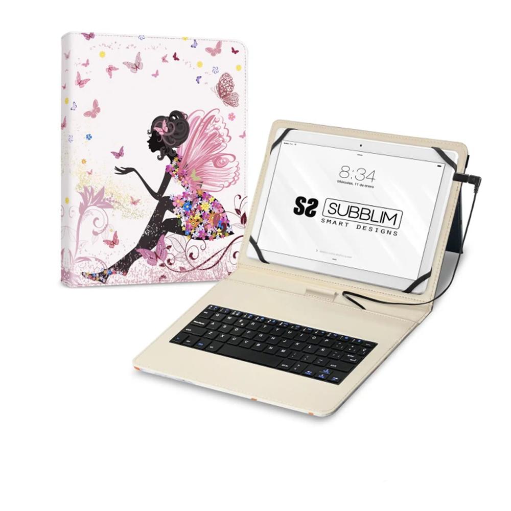 FUNDA + TECLADO SUBBLIM PARA TABLET 11" HADAS