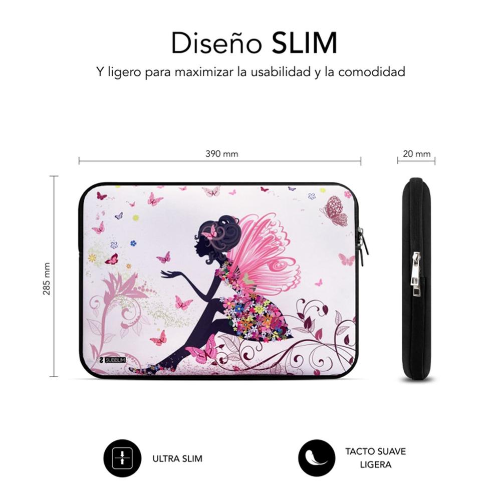 FUNDA SUBBLIM TRENDY SLEEVE PARA PORTATIL 15.6" NEO HADA