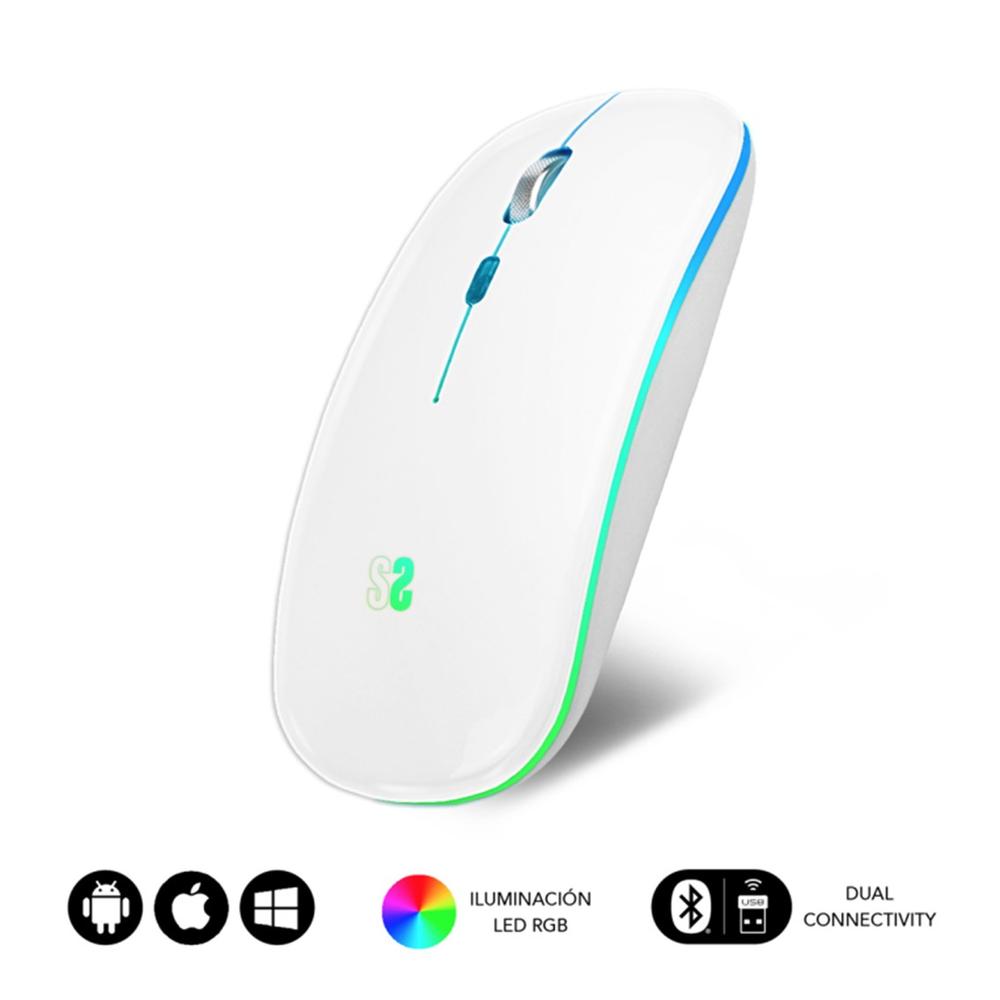RATON INALAMBRICO SUBBLIM SUBMO-LDFLAT2 BLANCO