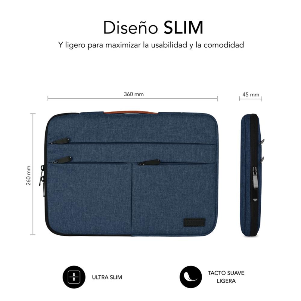 FUNDA SUBBLIM AIR PADDING 360 SLEEVE PARA PORTATIL 13.3"-14" AZUL