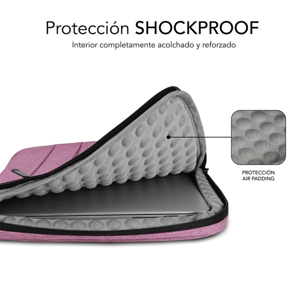 FUNDA SUBBLIM AIR PADDING 360 SLEEVE PARA PORTATIL 15.6" ROSA