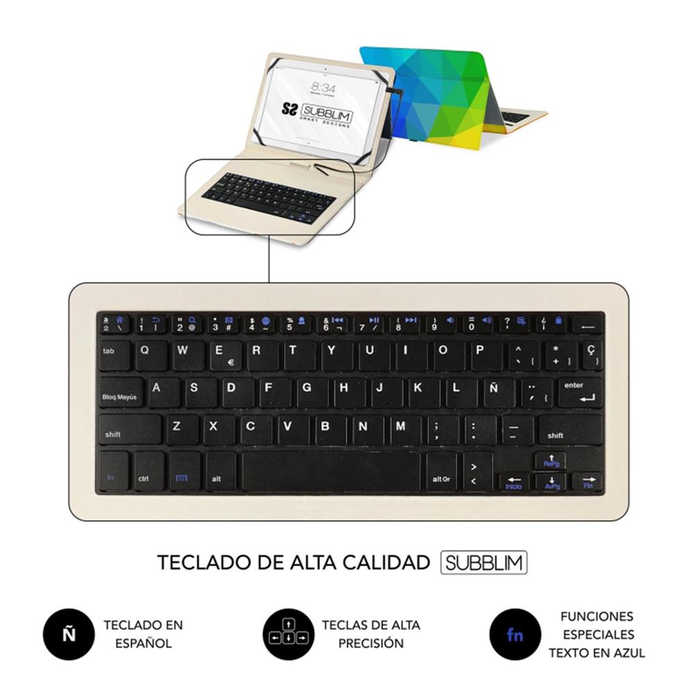 FUNDA TABLET SUBBLIM PARA TABLET 11" TRIANGULOS