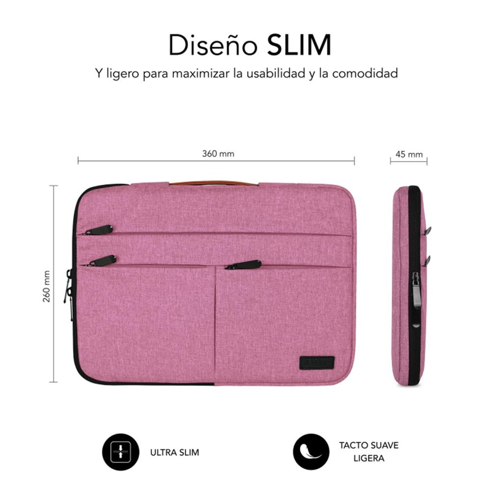 FUNDA SUBBLIM AIR PADDING 360 SLEEVE PORTATIL 13.3"-14" ROSA