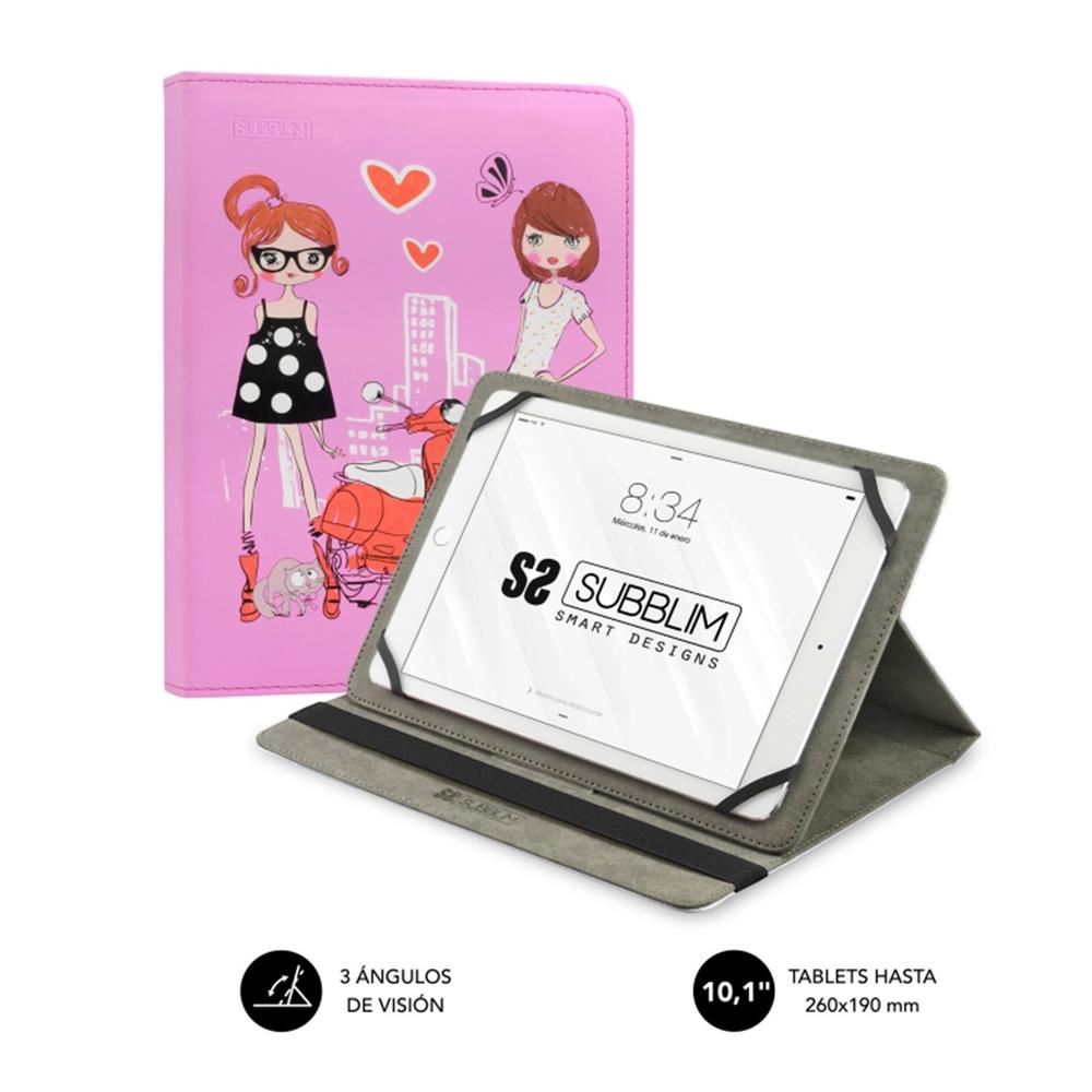 FUNDA SUBBLIM TRENDY CASE PARA TABLET 10.1" FASHION GIRLS