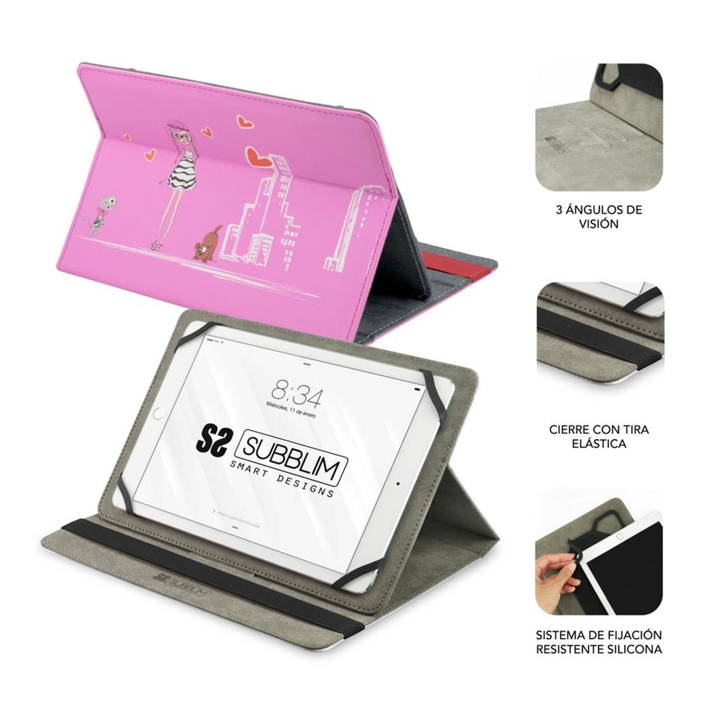 FUNDA SUBBLIM TRENDY CASE PARA TABLET 10.1" FASHION GIRLS