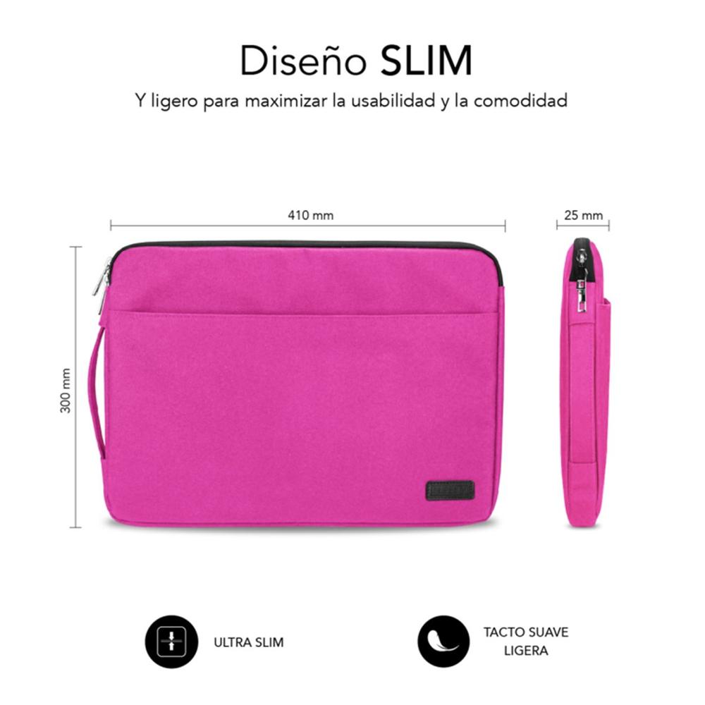 FUNDA SUBBLIM URBAN LAPTOP SLEEVE PARA PORTATIL 15.6" ROSA