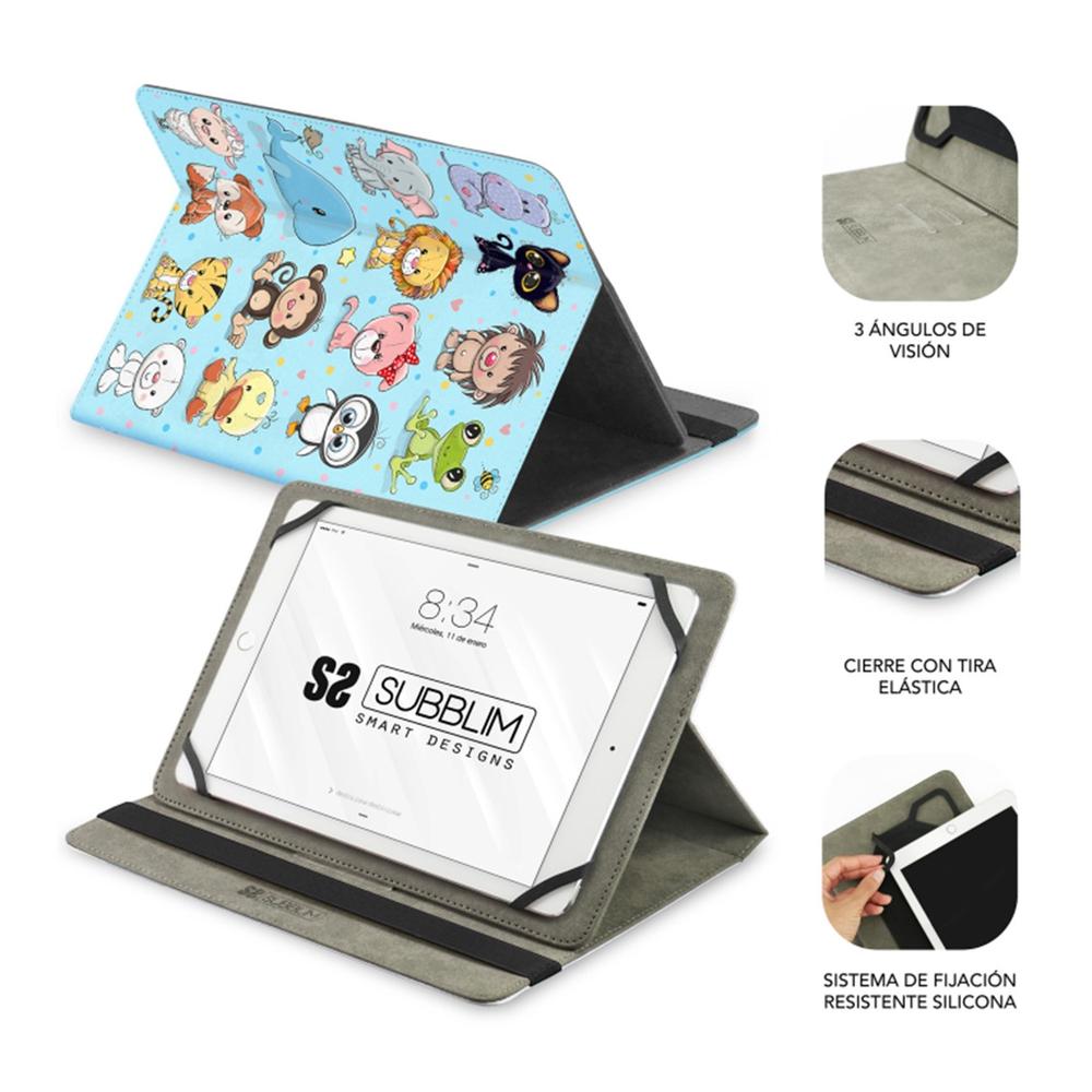 FUNDA SUBBLIM TRENDY CASE PARA TABLET 11" ANIMALS