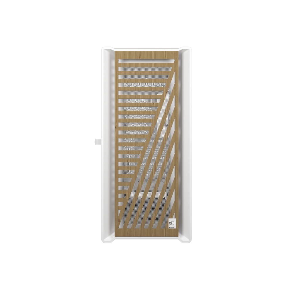 CAJA ORDENADOR PHOENIX GAMING ARTISAN NOBLE BLANCA FRONTAL DE MADERA ATX FILTROS ANTIPOLVO TIPO C