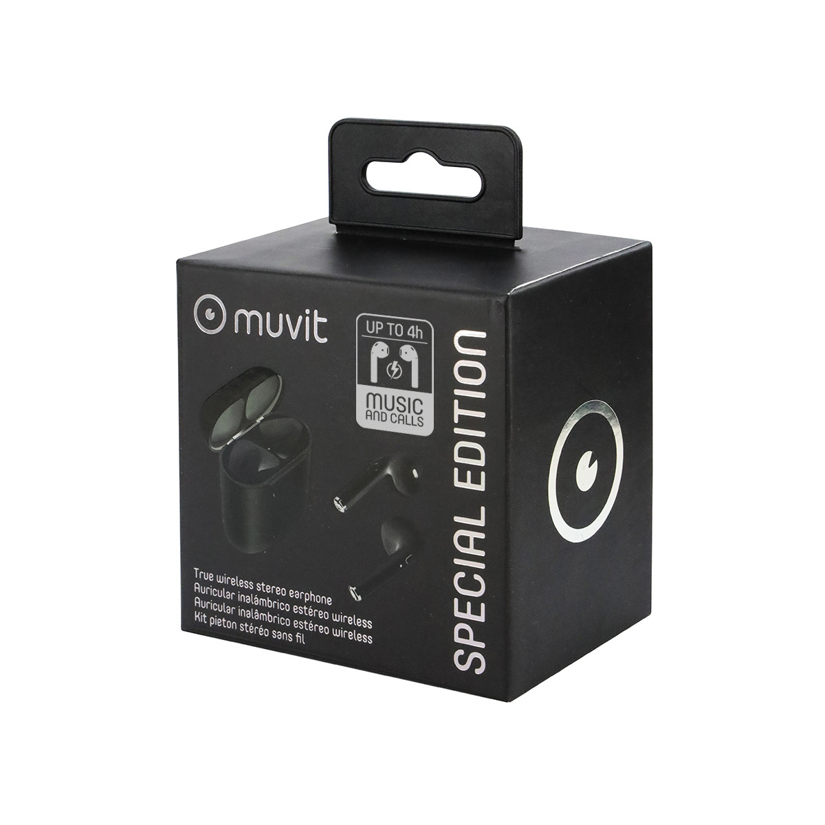 AURICULARES MUVIT MUHPH0122 INALAMBRICO NEGRO