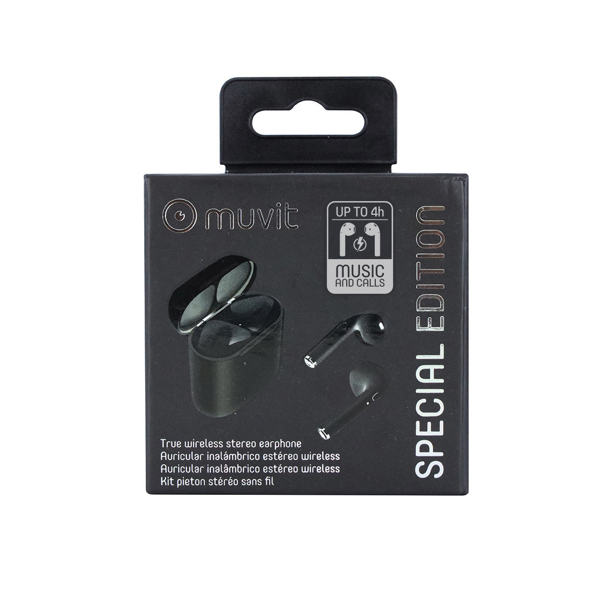AURICULARES MUVIT MUHPH0122 INALAMBRICO NEGRO