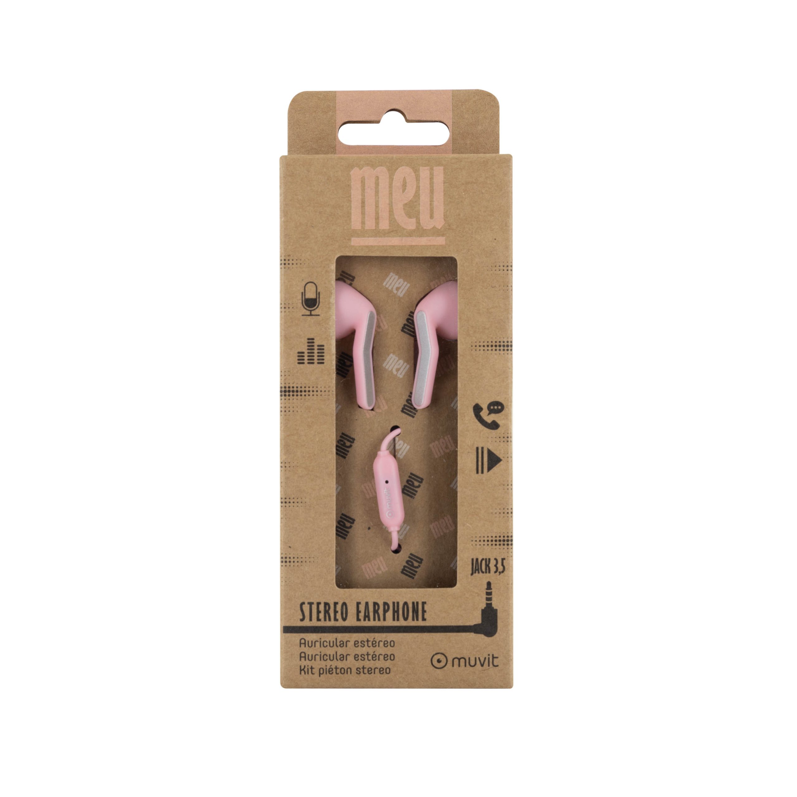 AURICULARES MUVIT MEU 3.5 MM ROSA